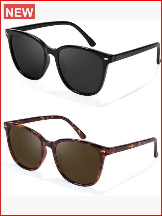 Polarized Sunglasses for Women, Trendy Square Shades with UV400 Protection (2 main image 4